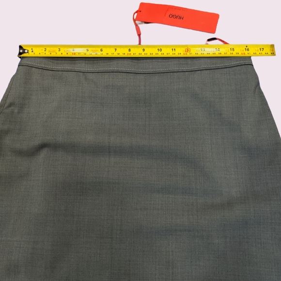 Brand New Hugo Boss The Pencil Skirt High-Waisted Wool Size 8 in Grey - Picture 6 of 13
